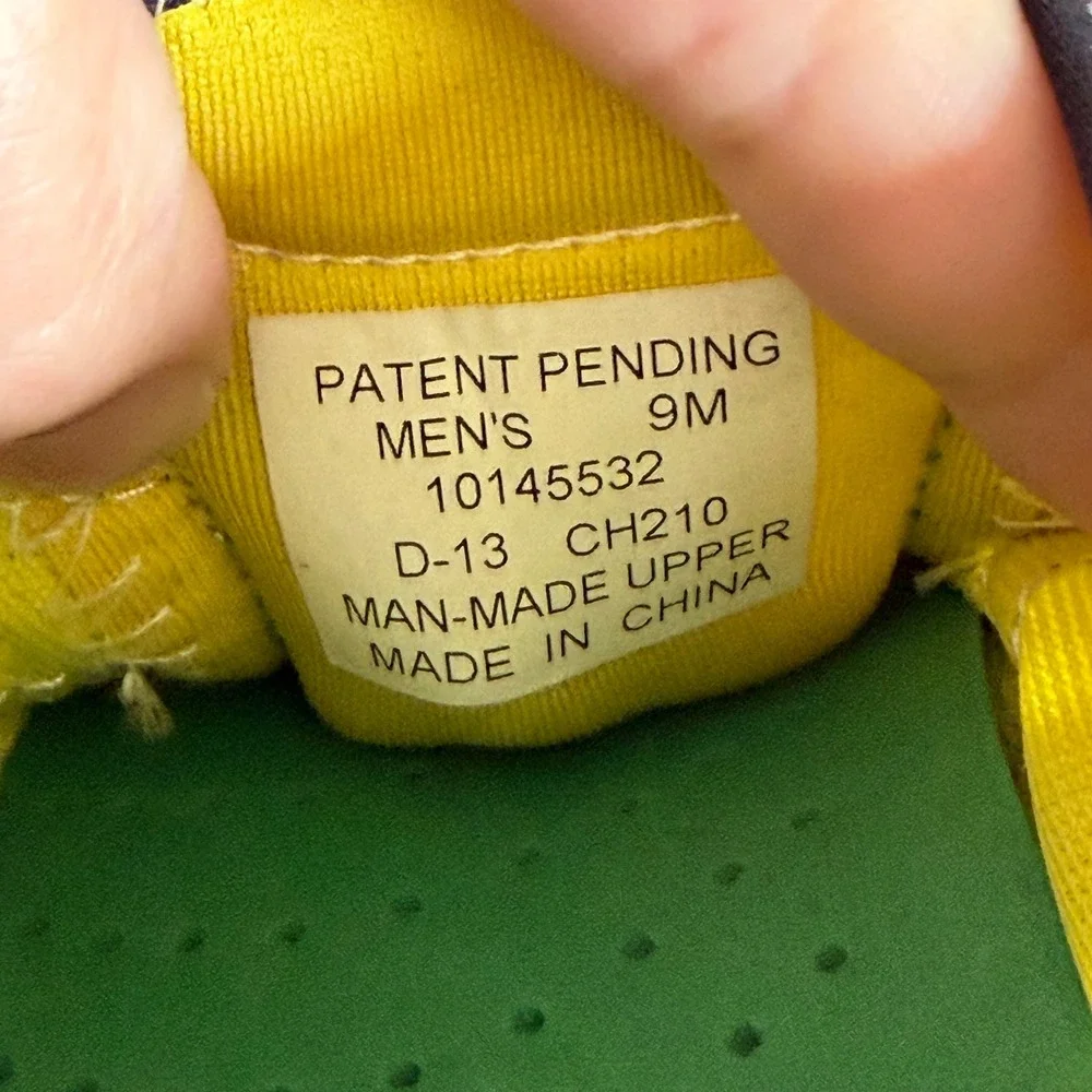 Sperry Top-Sider Mens Water Shoes Yellow Green Mesh Bungee Sneakers 9M 10145532